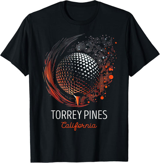 Golf Golfing Torrey Pines T-Shirt - T-Shirt | Black