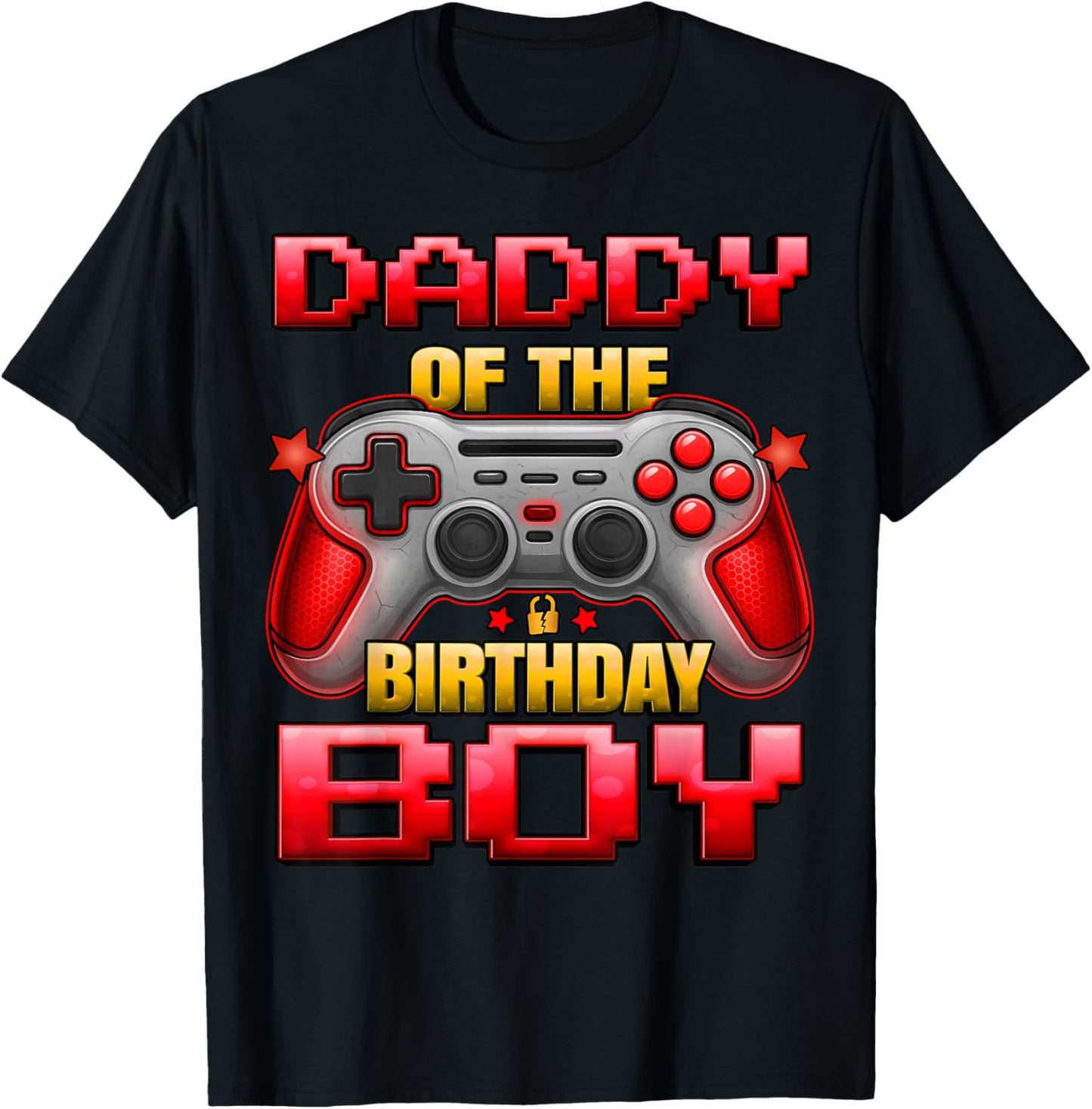 Daddy of The Birthday Boy Dad of Boys Matching Family Father T-Shirt - T-Shirt | Black