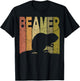 Beaver Vintage Beaver Lover Retro Beaver Rodent T-Shirt - T-Shirt | Black