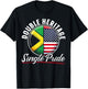Half Jamaican Half American USA Flag Jamaica America T-Shirt - T-Shirt | Black