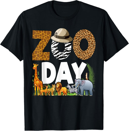 Zoo Day Family First Zoo Field Trip Safari Squad Matching T-Shirt - T-Shirt | Black
