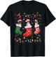 Christmas Socks Pajama Boxer Dog Puppy Lover Women Kids T-Shirt - T-Shirt | Black