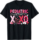 XOXO Nurse Pediatric Crew Nurse Valentine Leopard Crew PEDS T-Shirt - T-Shirt | Black