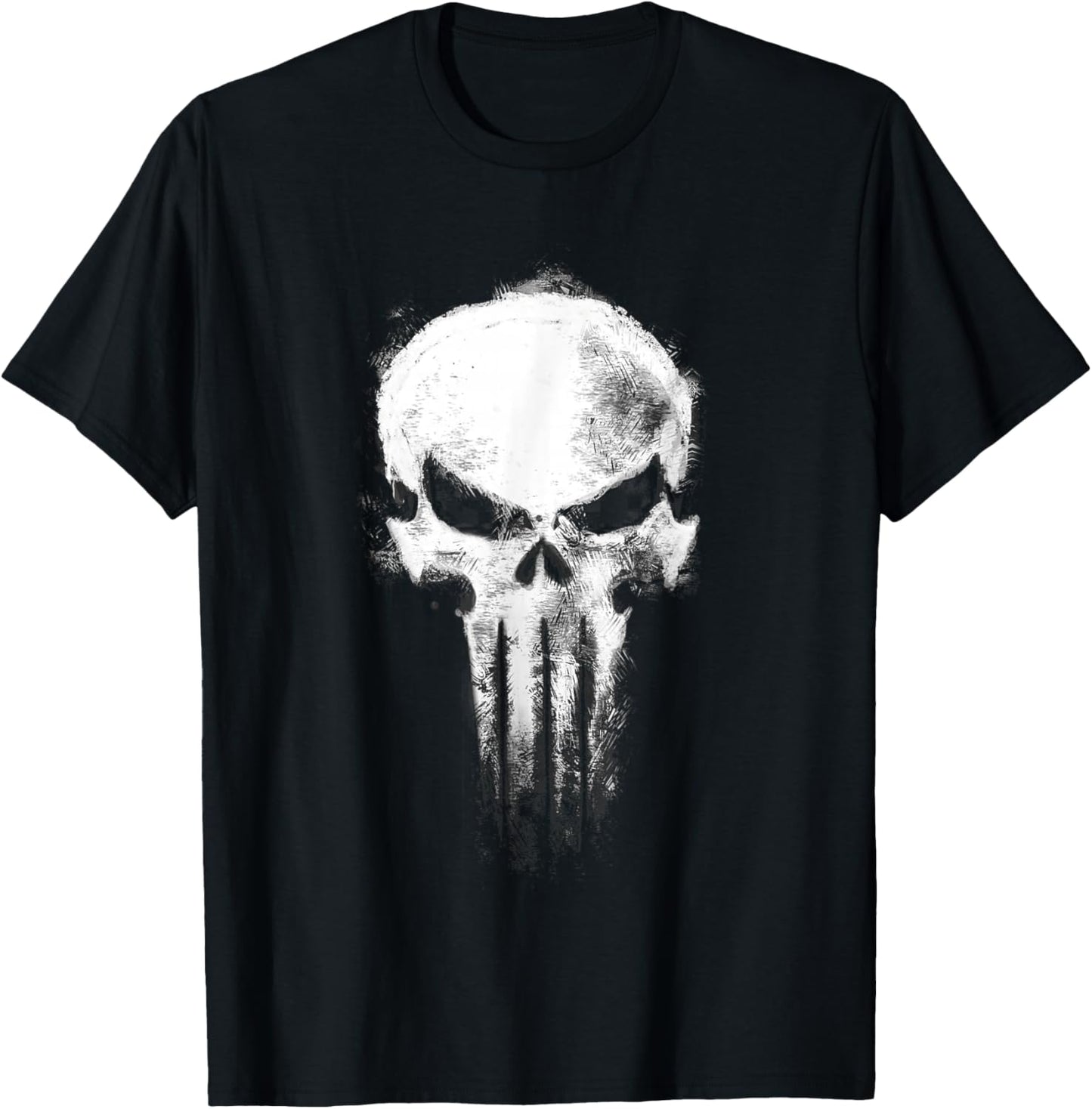 Marvel Daredevil: Born Again Punisher Skull Grit Distressed T-Shirt - T-Shirt | Black