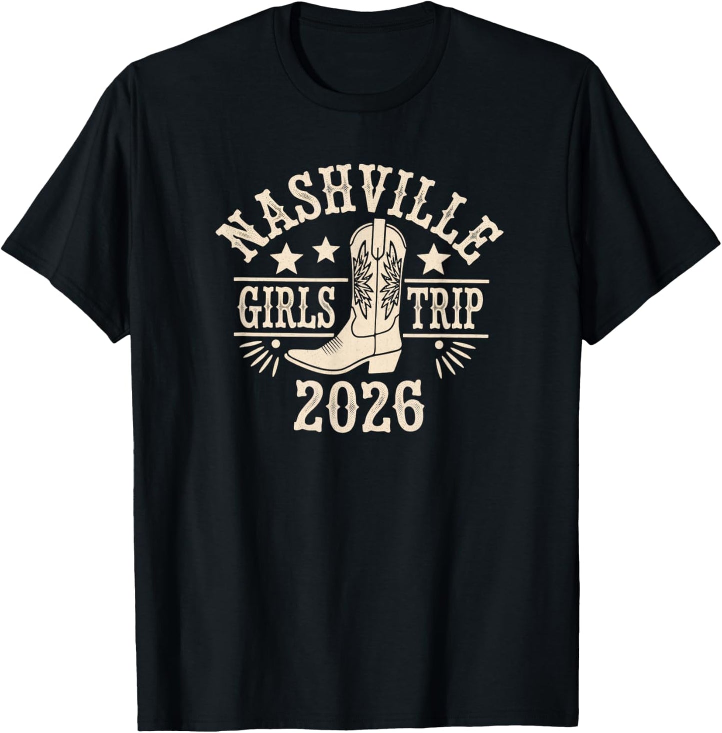Nashville Girls Trip 2026 T-Shirt - T-Shirt | Black