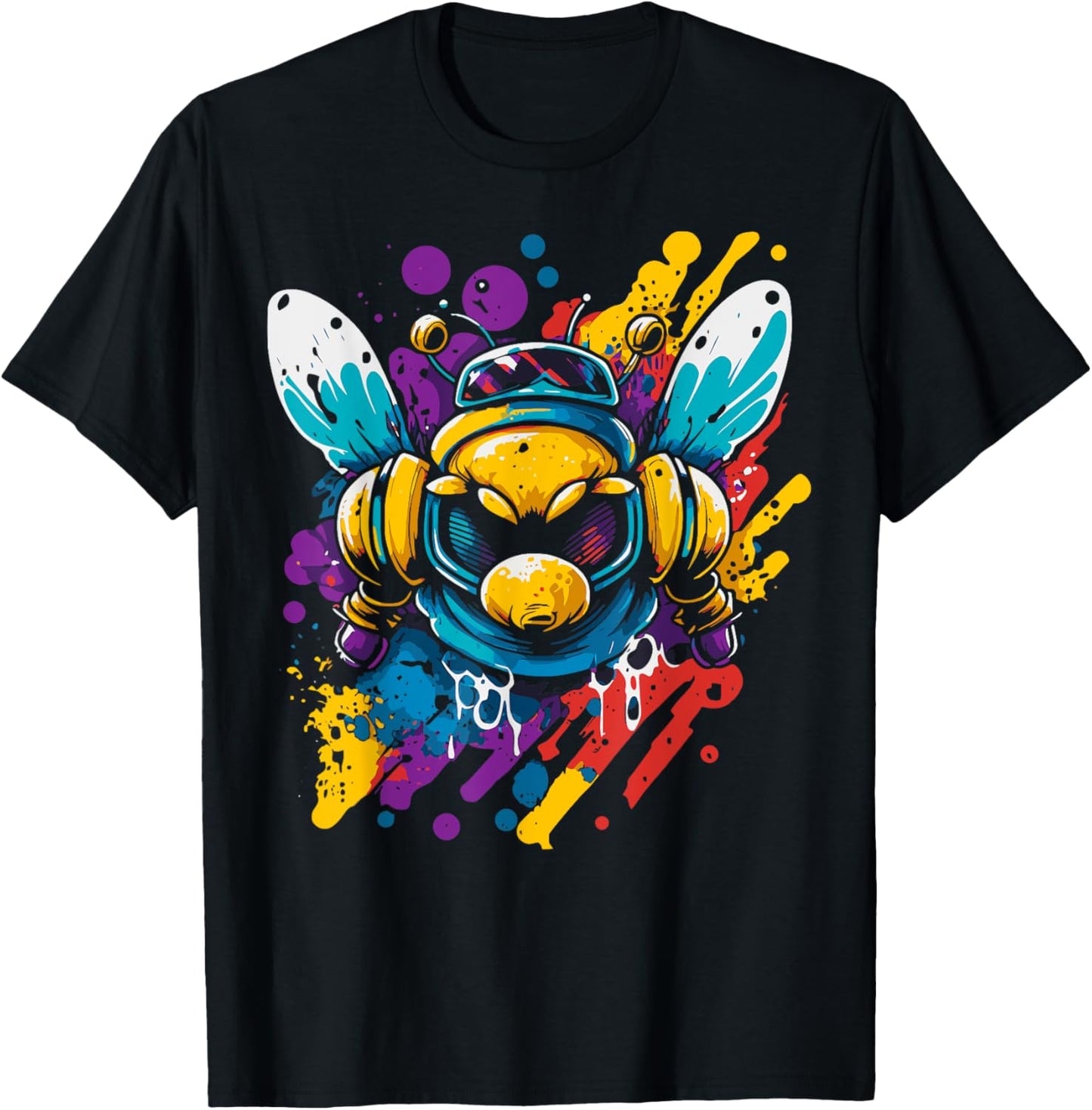 Bee Robot Beekeeping Bees Funny T-Shirt - T-Shirt | Black