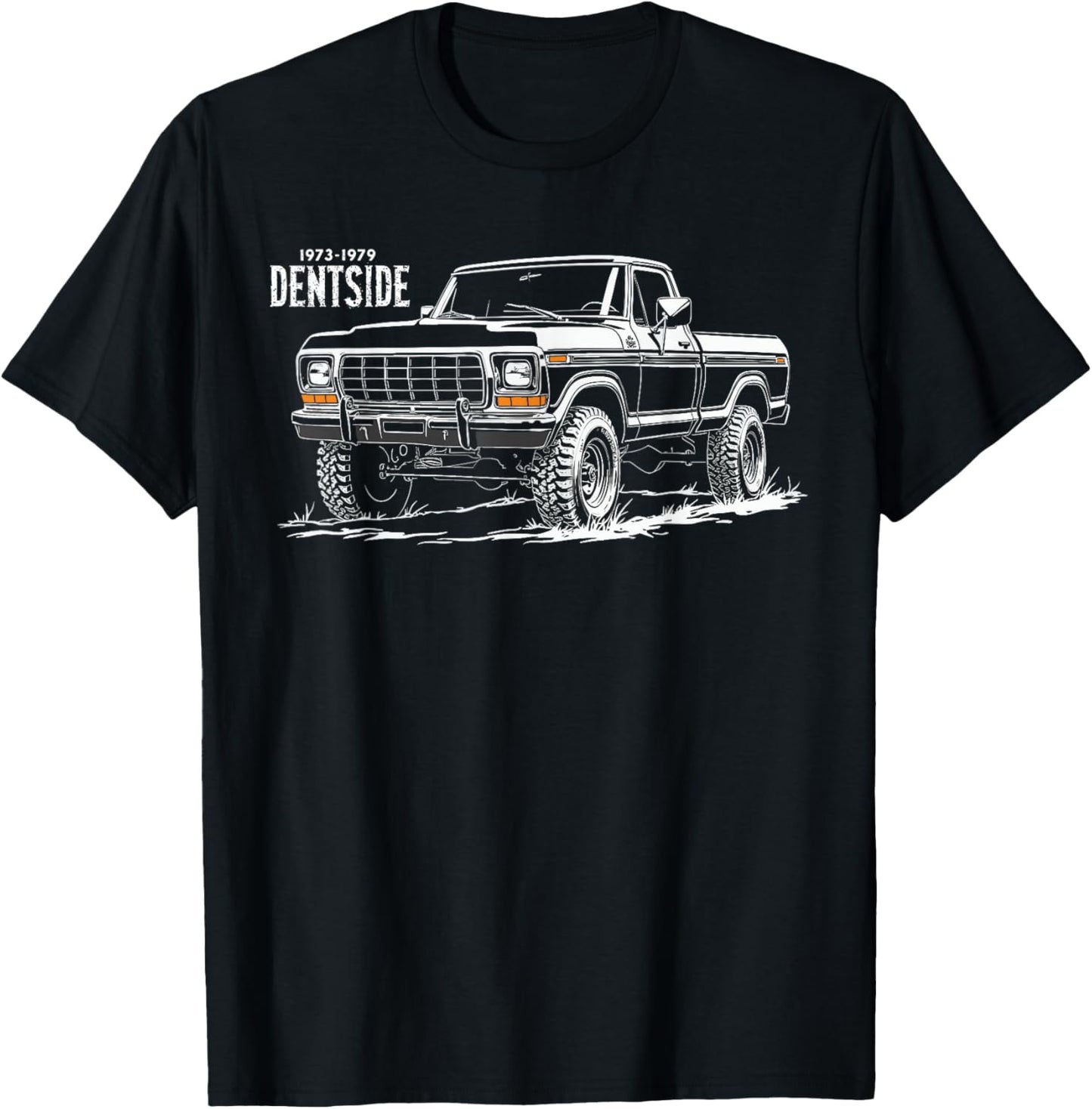 1979 Dentside Truck Silhouette Front Corner Dentside Highboy T-Shirt - T-Shirt | Black