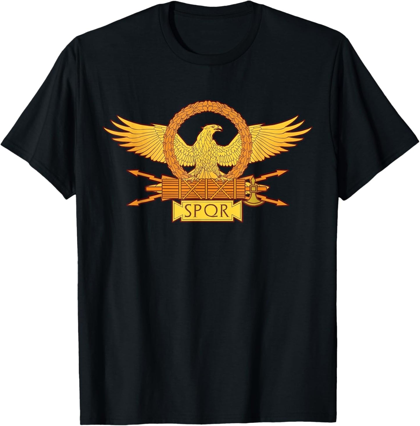 Imperial SPQR Eagle Roman Legion Emblem T-Shirt - T-Shirt | Black