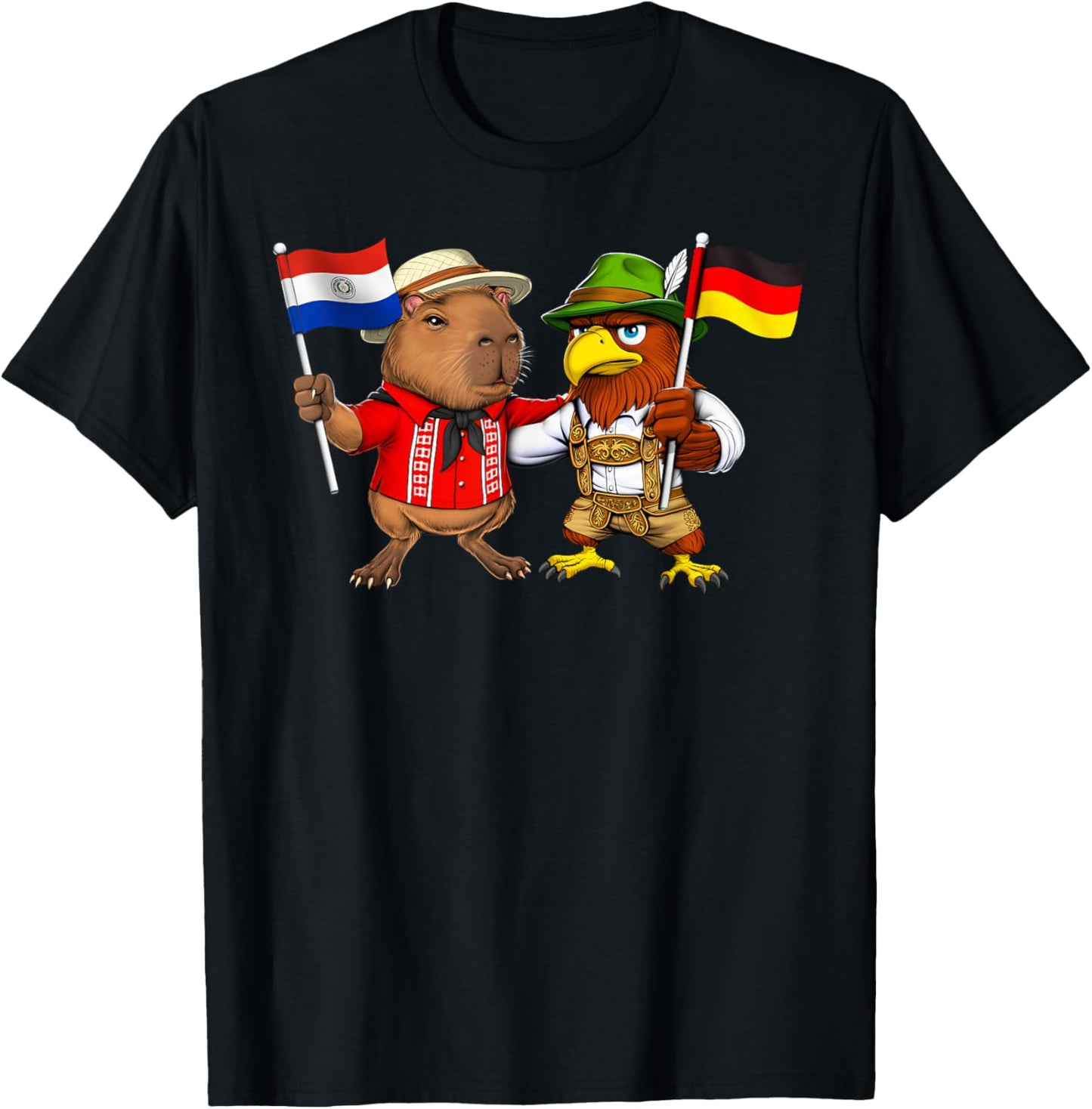 Paraguay Deutschland Wurzeln Paraguayanische Flagge Stolzer T-Shirt - T-Shirt | Black