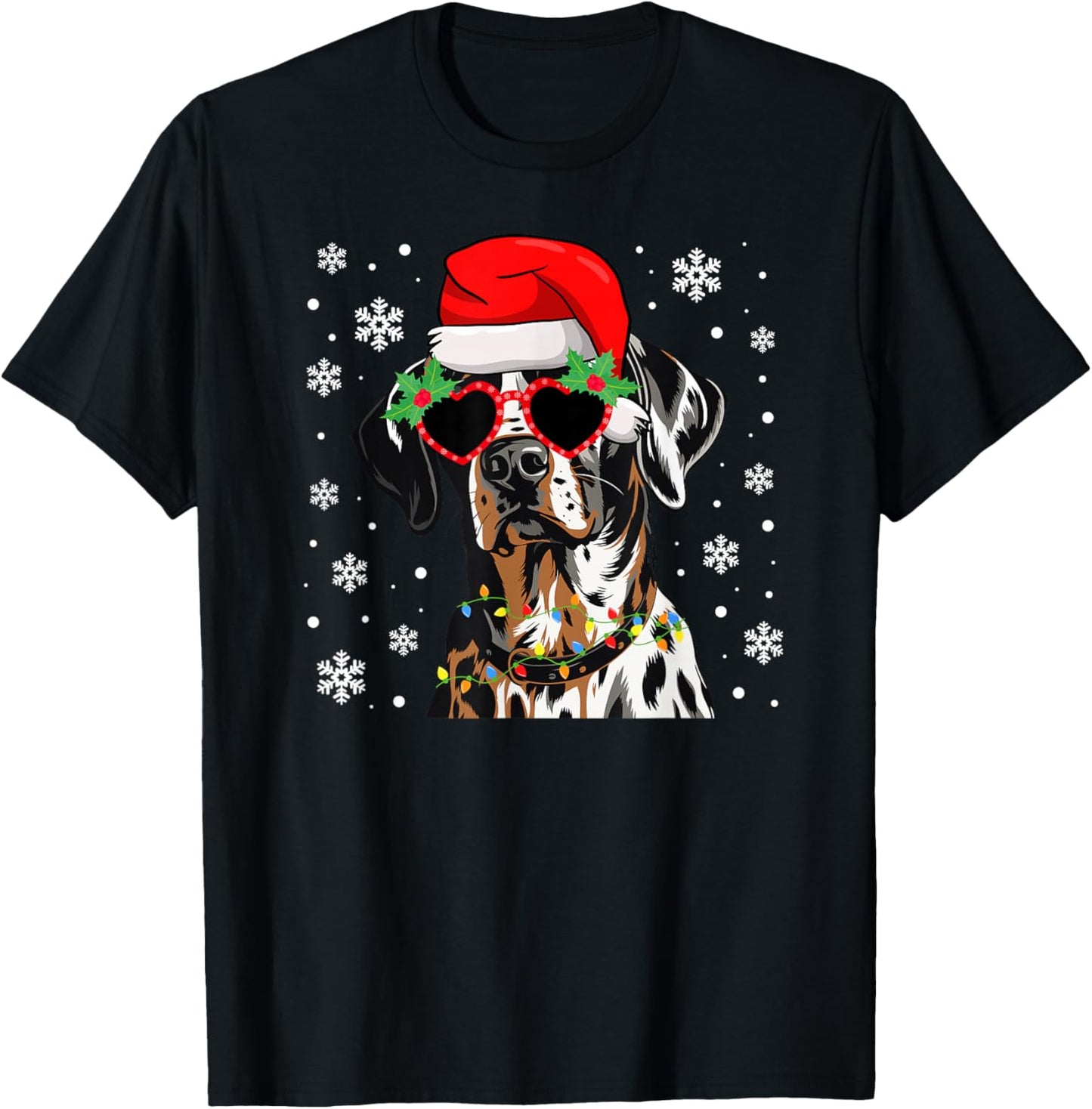 Catahoula Christmas Catahoula Leopard Dog Xmas Party T-Shirt - T-Shirt | Black
