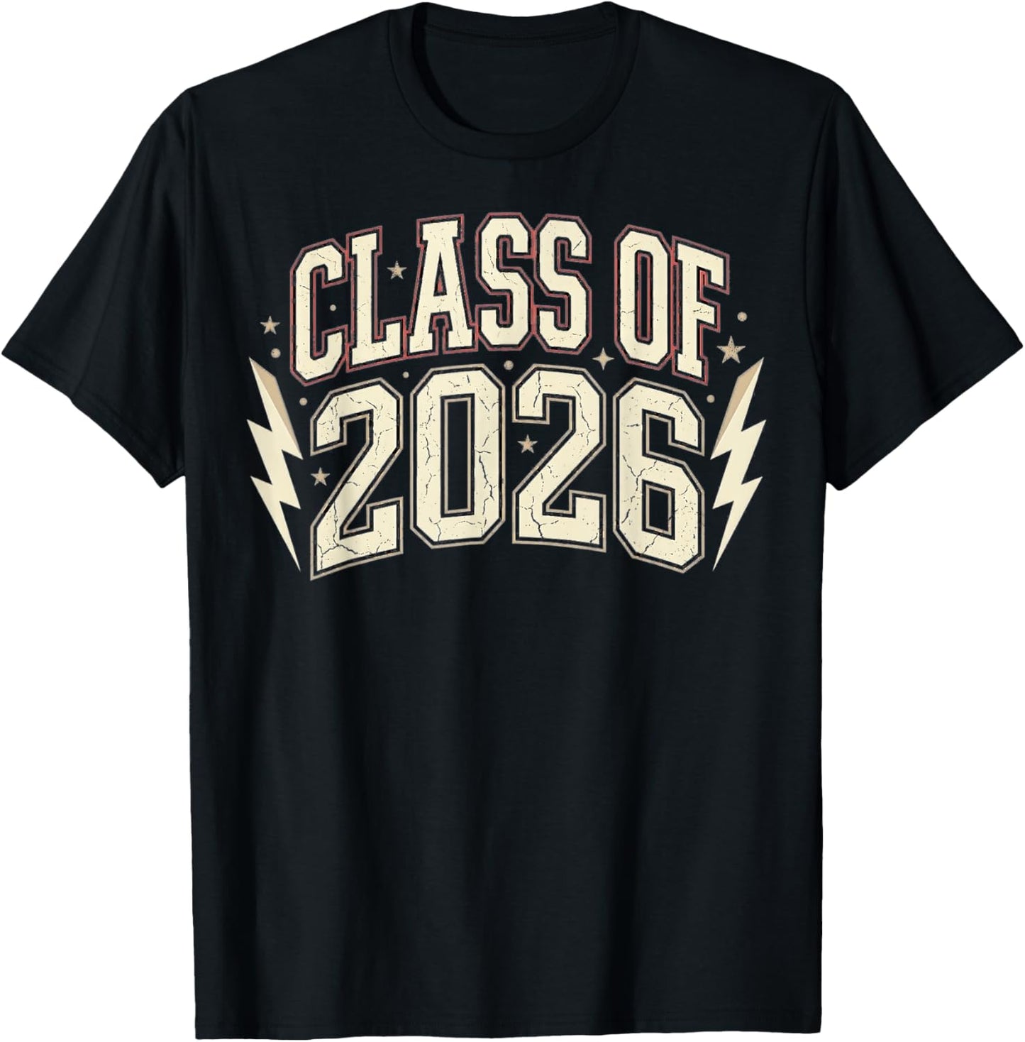 Class of 2026 Retro Varsity Graduation Design T-Shirt - T-Shirt | Black