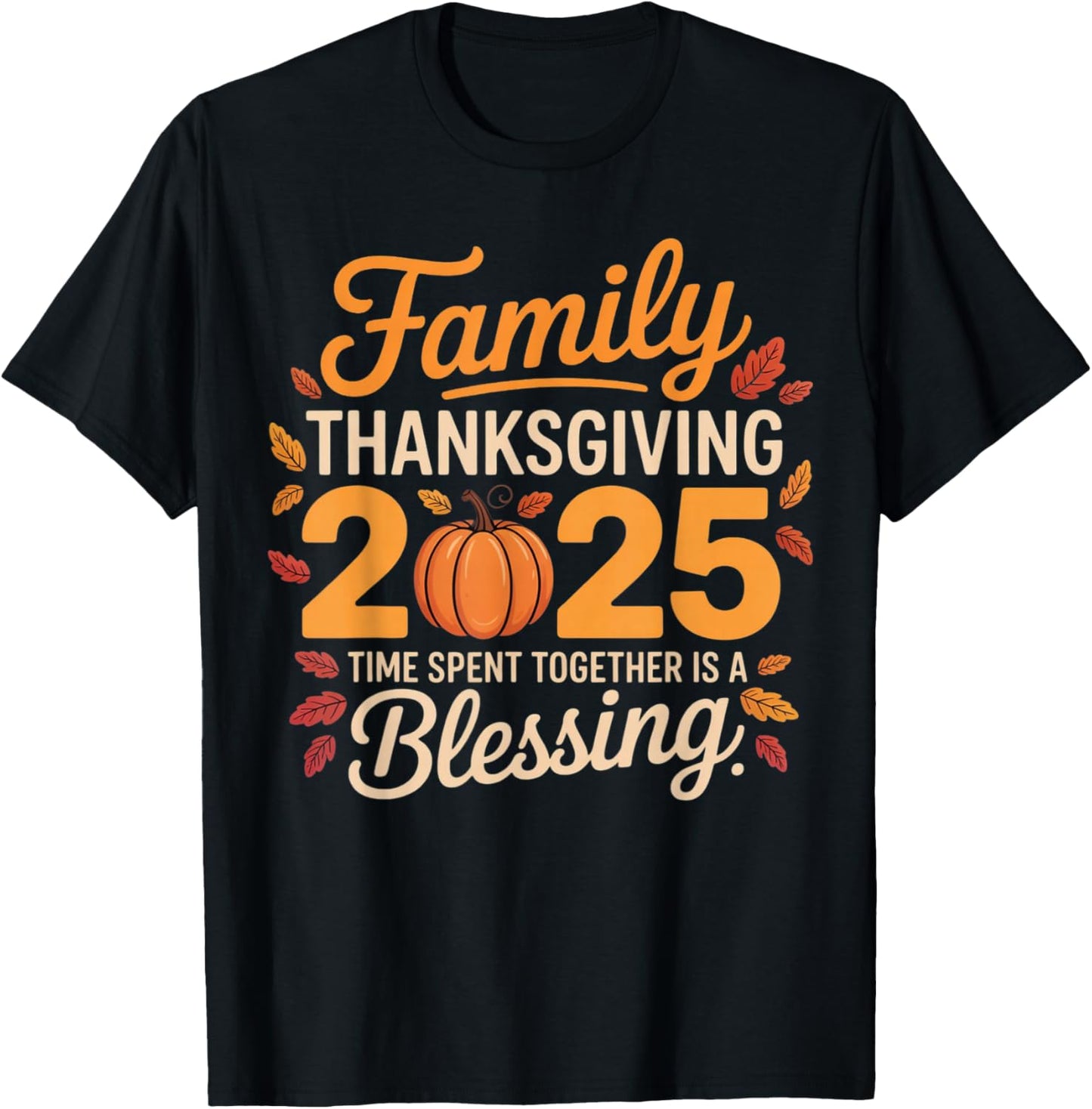 Family Thanksgiving 2025 Thanksgiving Crew Matching Group T-Shirt - T-Shirt | Black