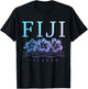 Fiji Islands Hibiscus Flowers Beach Surfer Souvenir T-Shirt - T-Shirt | Black