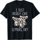 Cute Baby Lemur Monkey Lover Kids Lemur T-Shirt - T-Shirt | Black