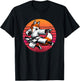 Fox Karate Cartoon Retro Sunset Kids Girls Boys Karate Foxes T-Shirt - T-Shirt | Black