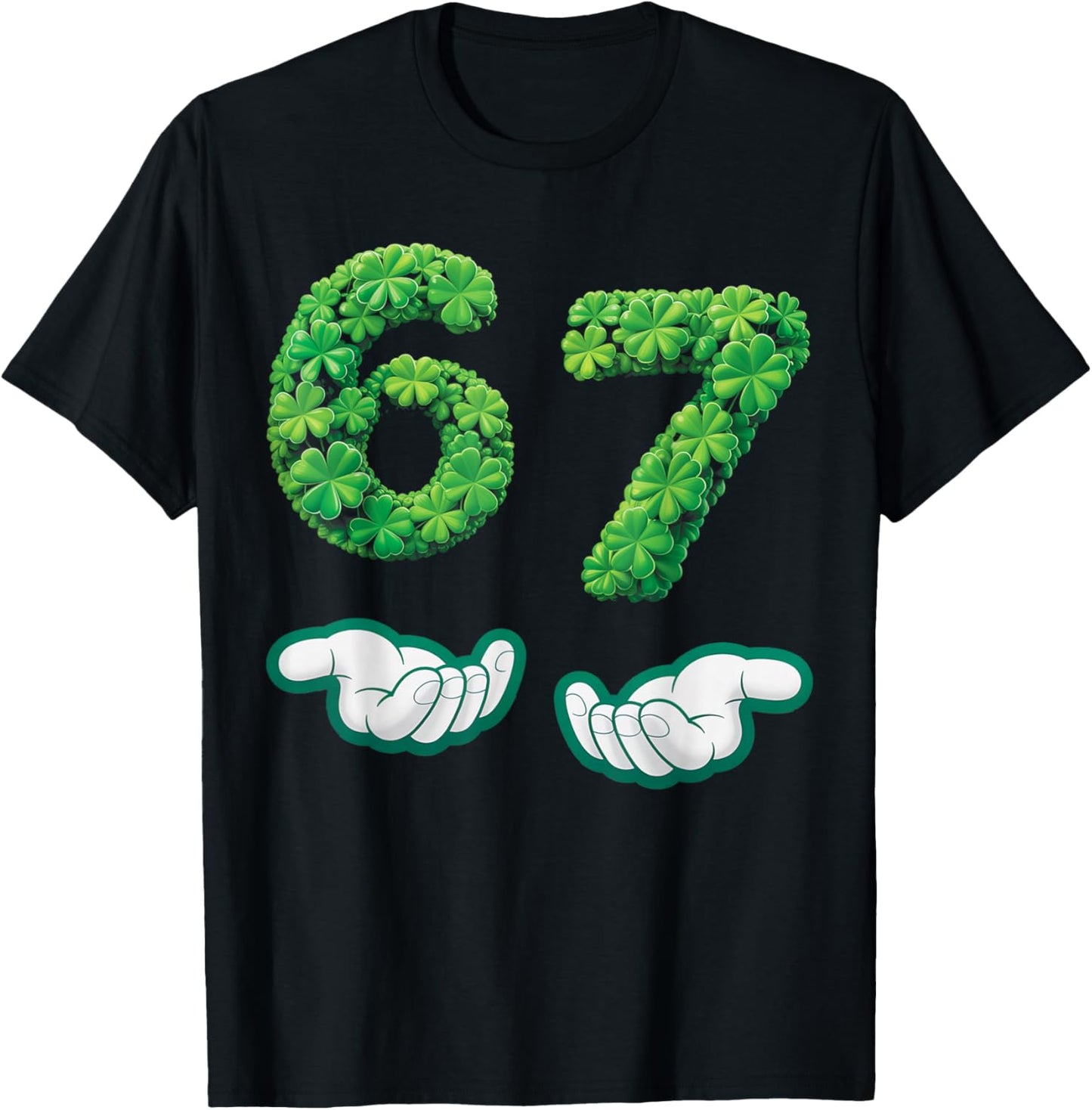 Lucky 67 Clover Fun Green T-Shirt - T-Shirt | Black