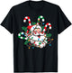 Vintage Christmas Santa Claus Candy Cane Retro Xmas Costume T-Shirt - T-Shirt | Black
