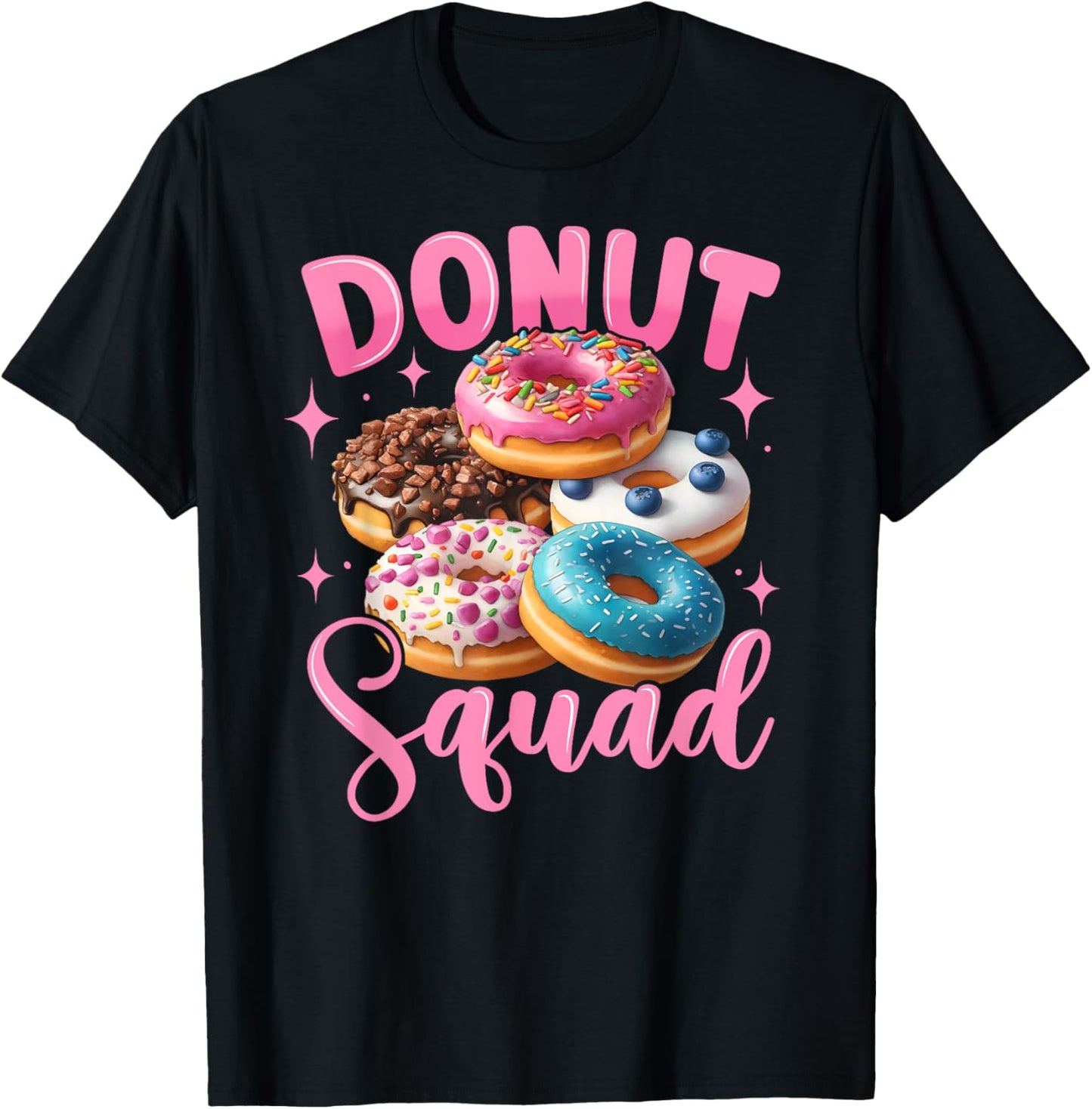 Donut lover funny donut squad donut sprinkles T-Shirt - T-Shirt | Black