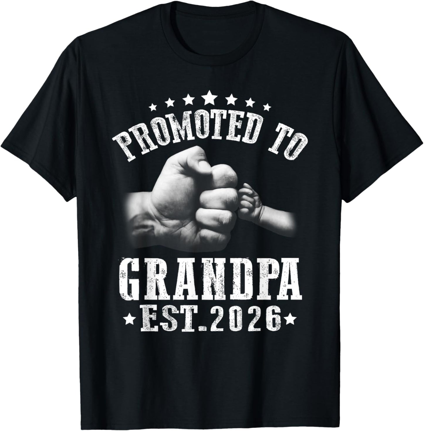 Promoted to Grandpa est 2026, Soon to Be Grandpa 2026 T-Shirt - T-Shirt | Black