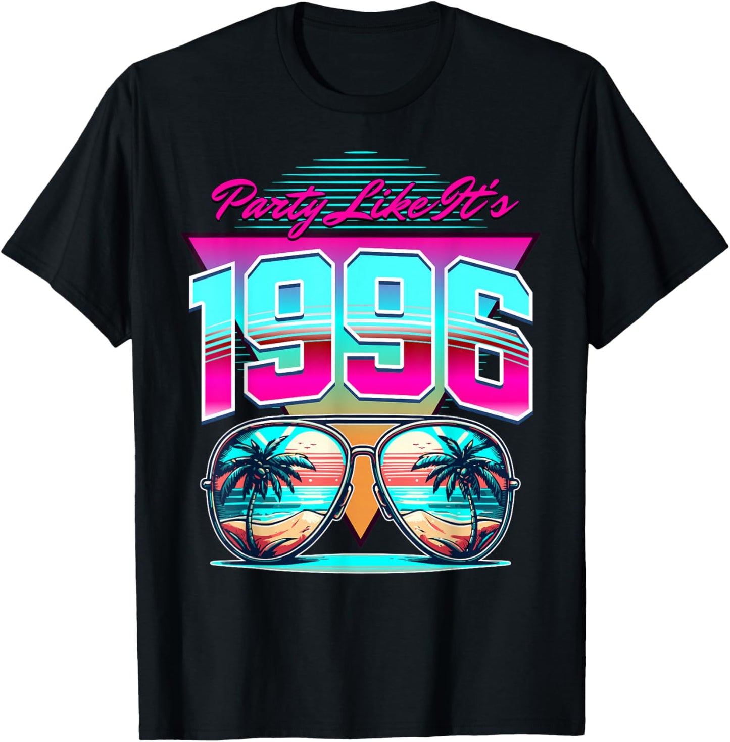 Throwback Vintage 90s Theme Party Like It's 1996 T-Shirt - T-Shirt | Black