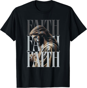 Faith Praying Jesus T-Shirt - T-Shirt | Black