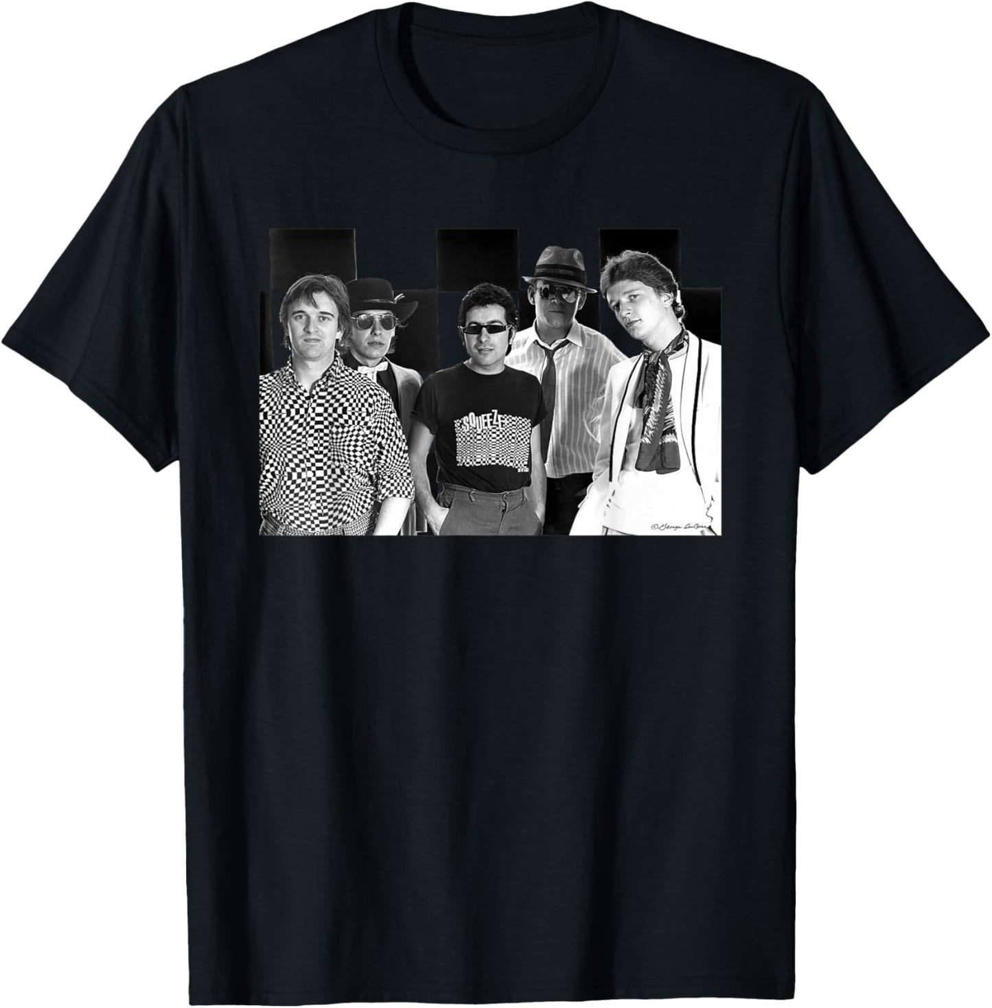 Squeeze Band Chequered Photo By George DuBose T-Shirt - T-Shirt | Black