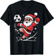 Funny Soccer Santa 41 Meme Christmas Xmas Pajamas Boys T-Shirt - T-Shirt | Black