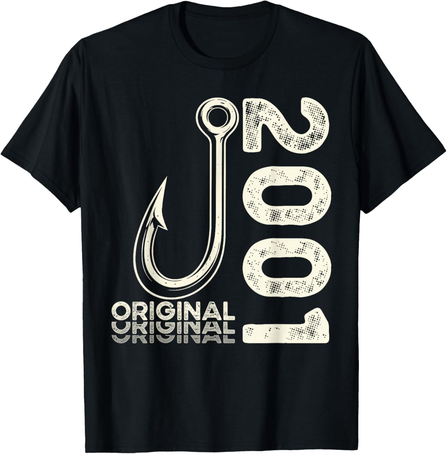 25. Geburtstag Mann Angler Original 2001 Limited Edition T-Shirt - T-Shirt | Black