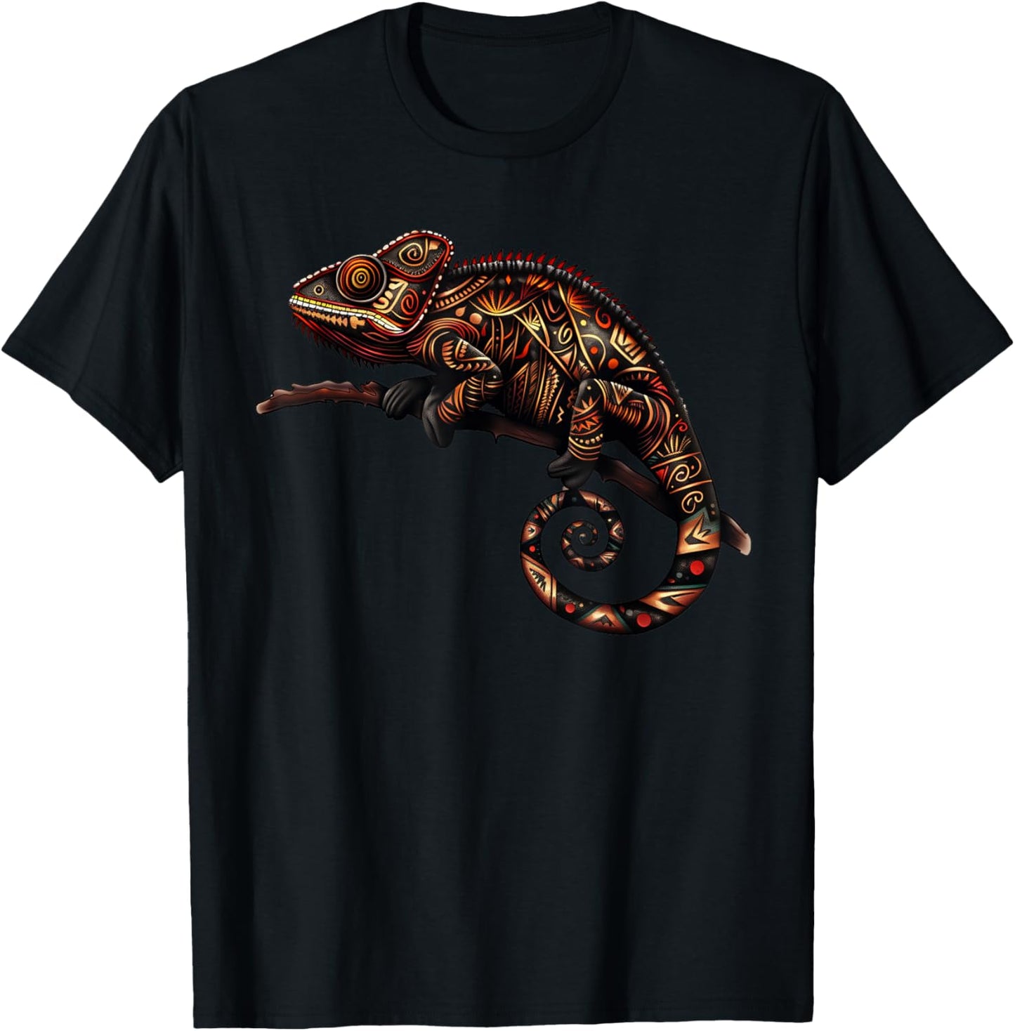 Tribal Hawaiian Chameleon Shirt - Hawaiian Tribal T-Shirt - T-Shirt | Black