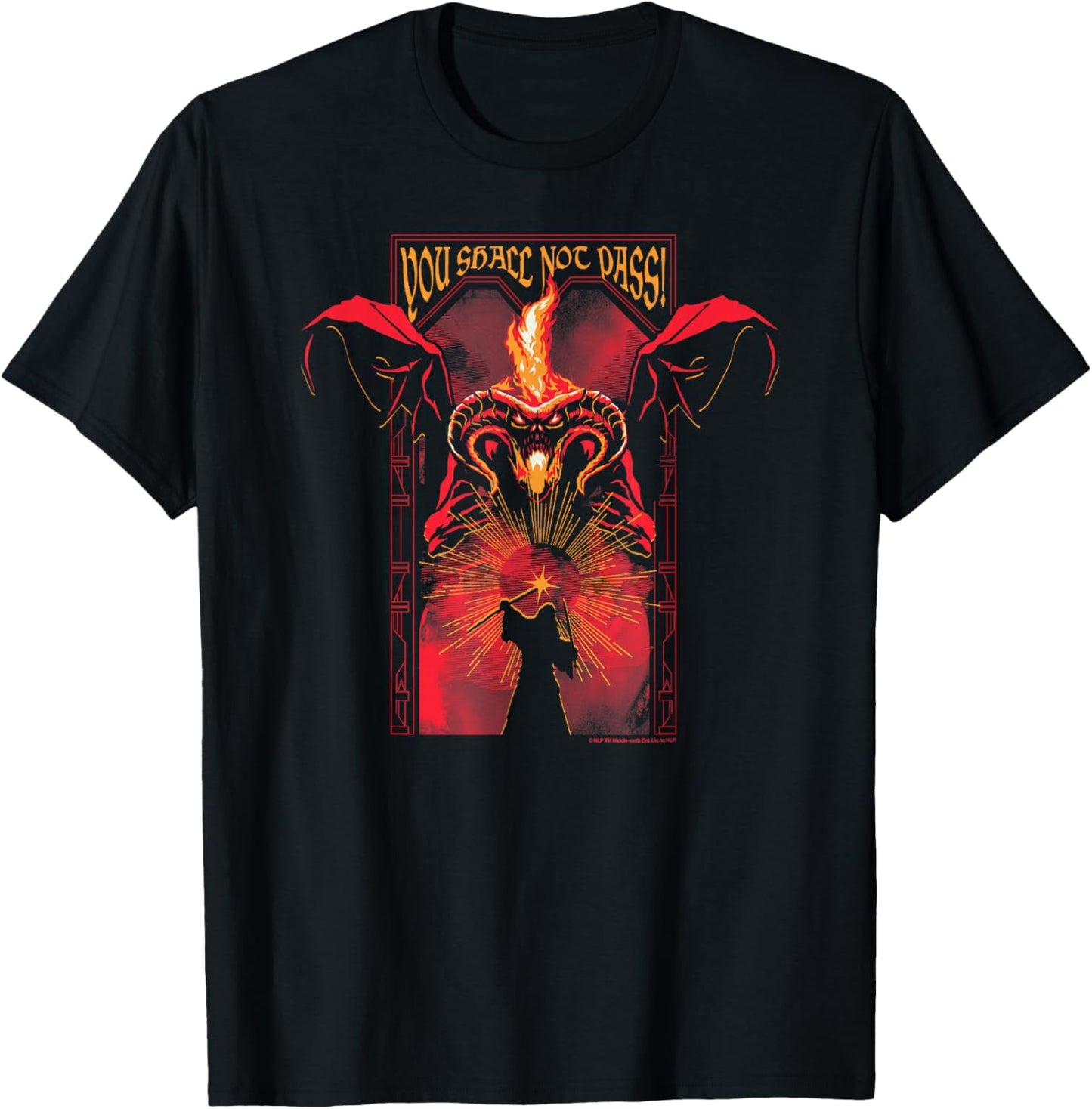 The Lord of the Rings You Shall Not Pass! Epic Poster T-Shirt - T-Shirt | Black