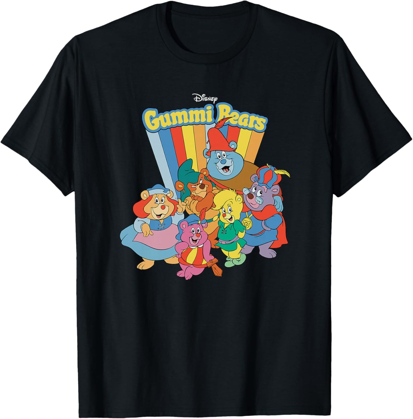 Disney Gummibärenbande Retro Premium T-Shirt - T-Shirt | Black