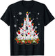 Santa Rabbit Bunny Christmas Tree Ornament Decor Gifts T-Shirt - T-Shirt | Black