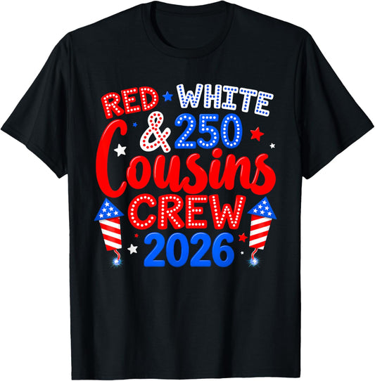 Cousin Crew 4th July Family Matching Women Kids T-Shirt - T-Shirt | Black