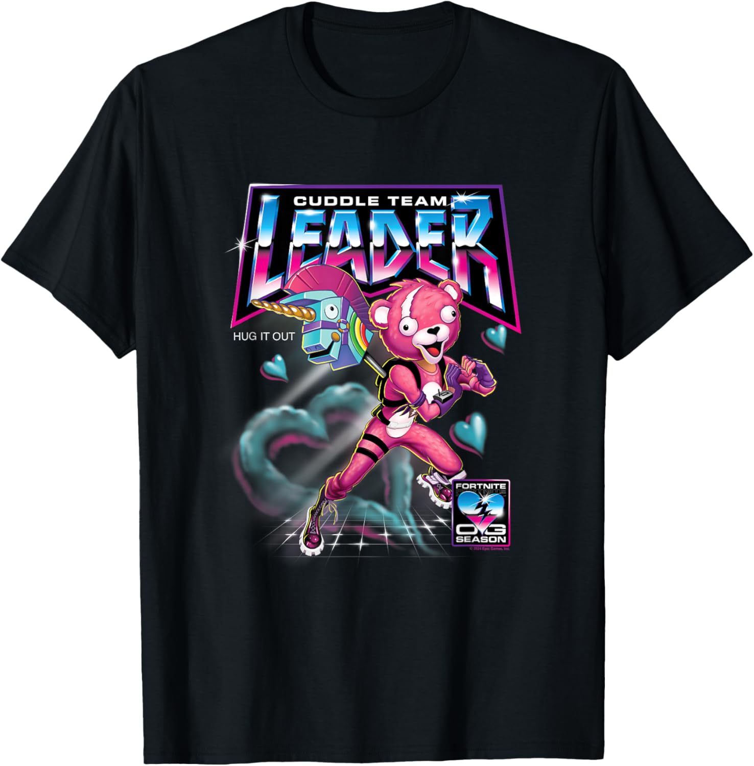 Fortnite Cuddle Team Leader Hug It Out T-Shirt - T-Shirt | Black
