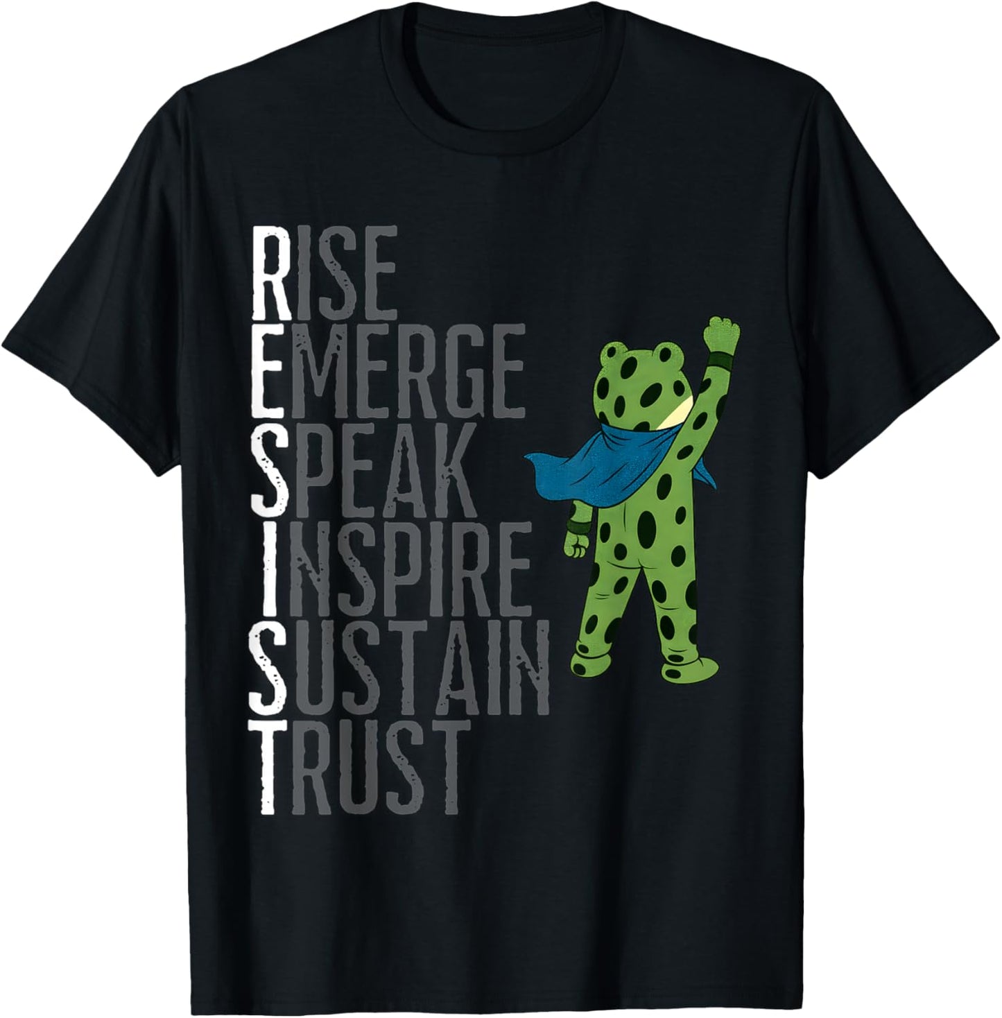 Portland Frog Protest Resist Vintage Art T-Shirt - T-Shirt | Black
