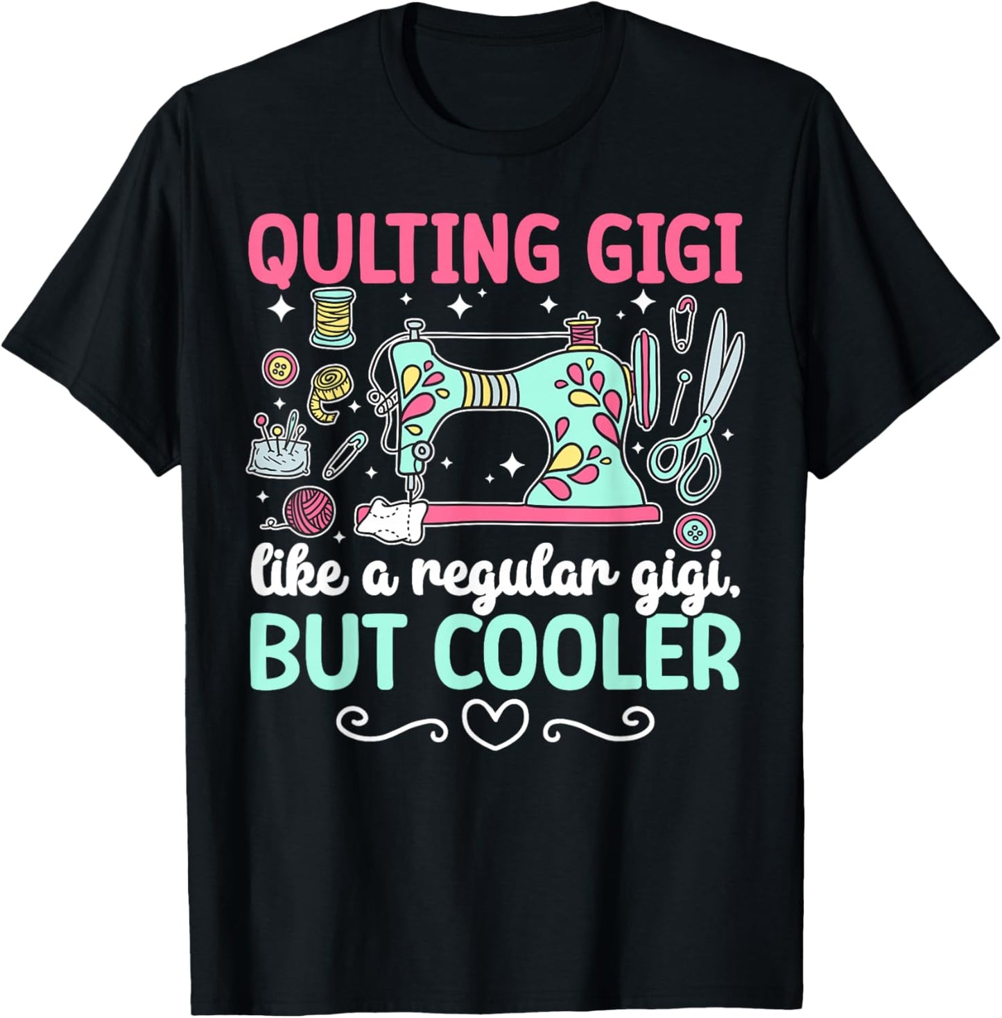 Quilting Gigi Definition Quilt Gigi Grandma Quilter Gigi T-Shirt - T-Shirt | Black