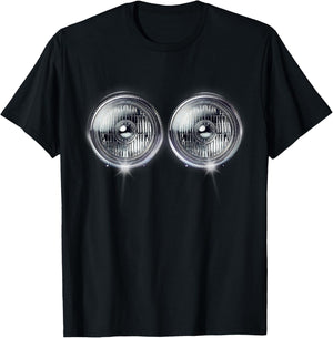 Headlights Funny Costume Halloween T-Shirt - T-Shirt | Black