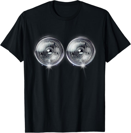 Headlights Funny Costume Halloween T-Shirt - T-Shirt | Black