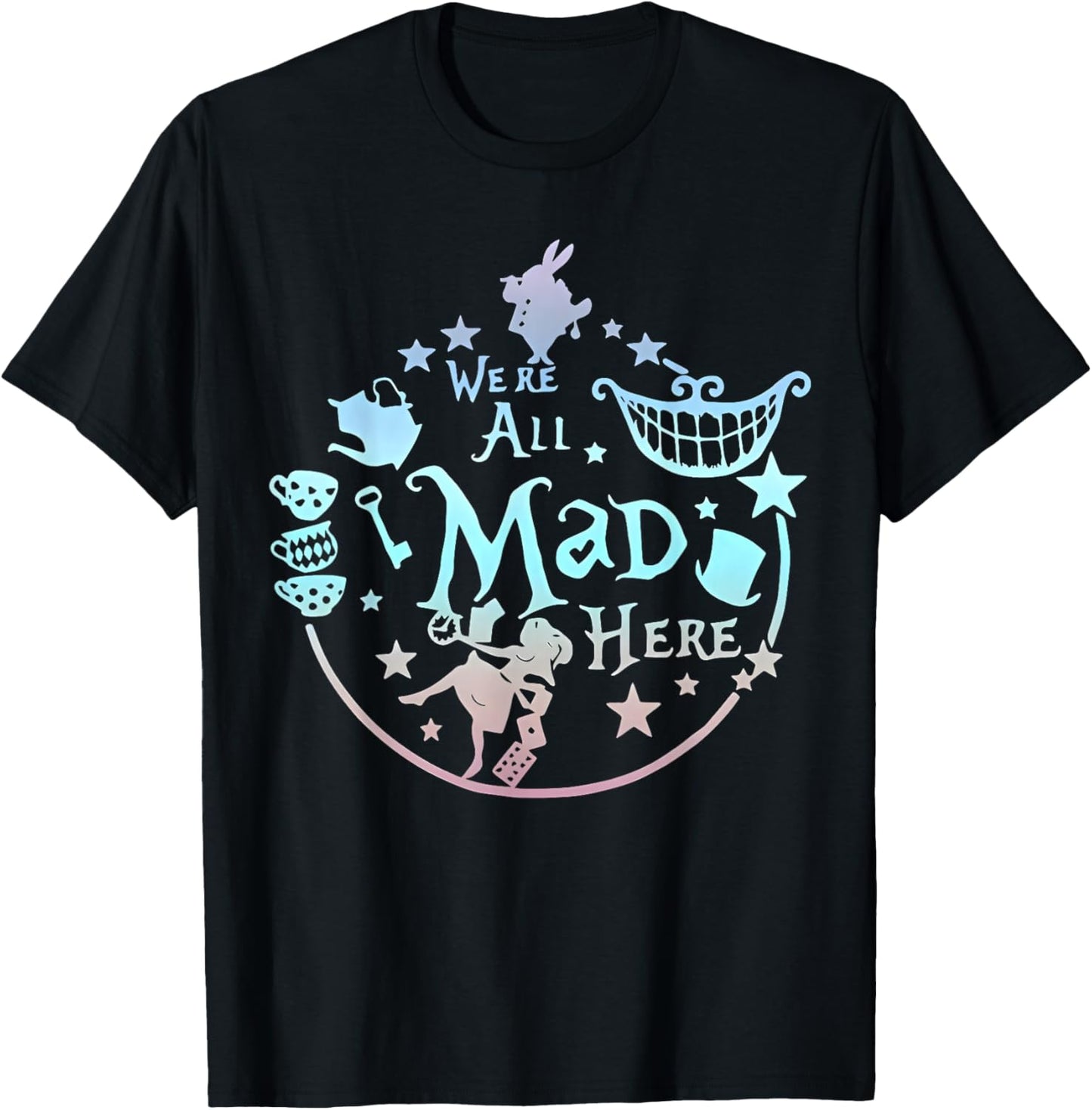 We're All Mad Here Vintage Adventures Vacation Funny Holiday T-Shirt - T-Shirt | Black