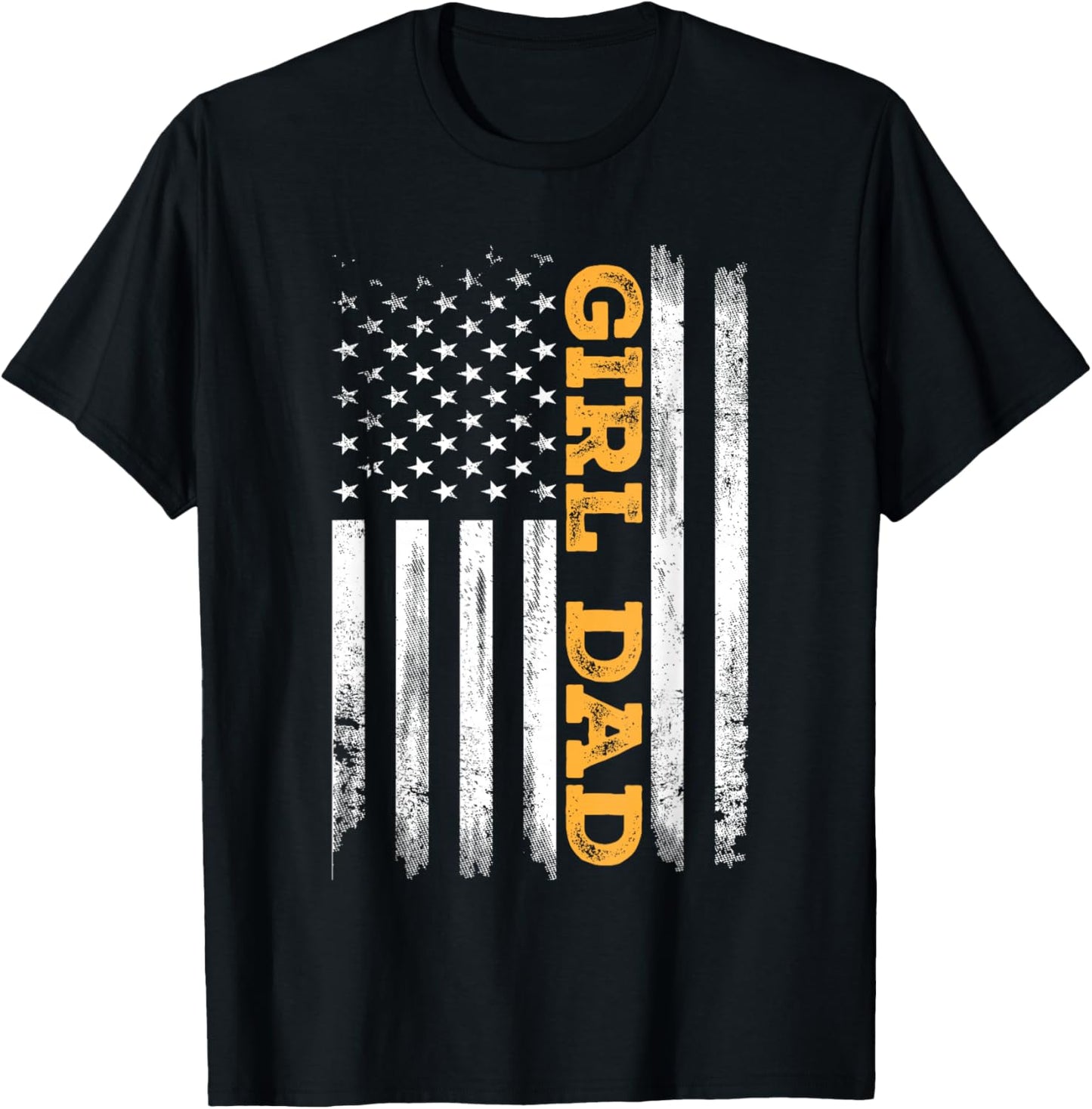 Girl Dad Father's Day Dad Daughter, Dad Of Girls Outnumbered T-Shirt - T-Shirt | Black