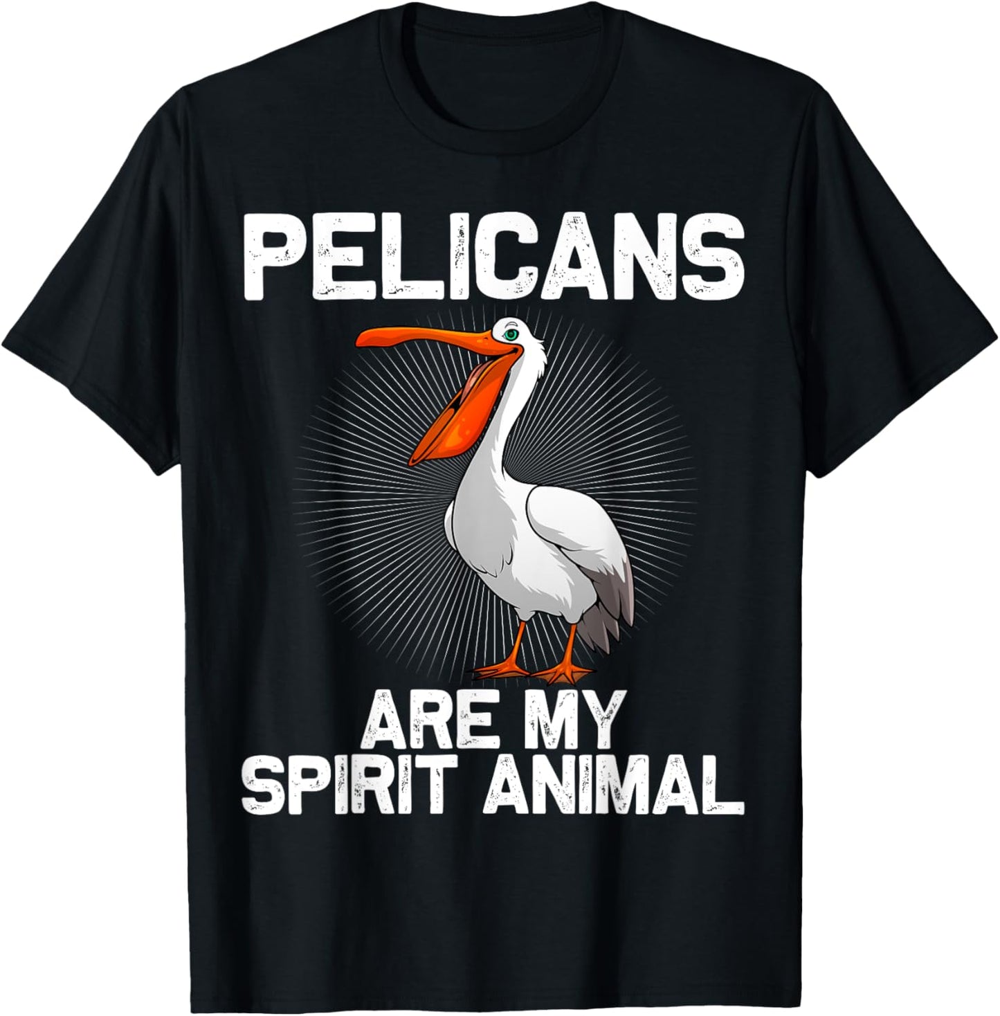 Cool Pelican Design Women Kids Pelican Bird Pelican T-Shirt - T-Shirt | Black