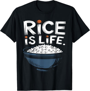 Rice Is Life Philippine Rice Lover Food Philippines Rice T-Shirt - T-Shirt | Black