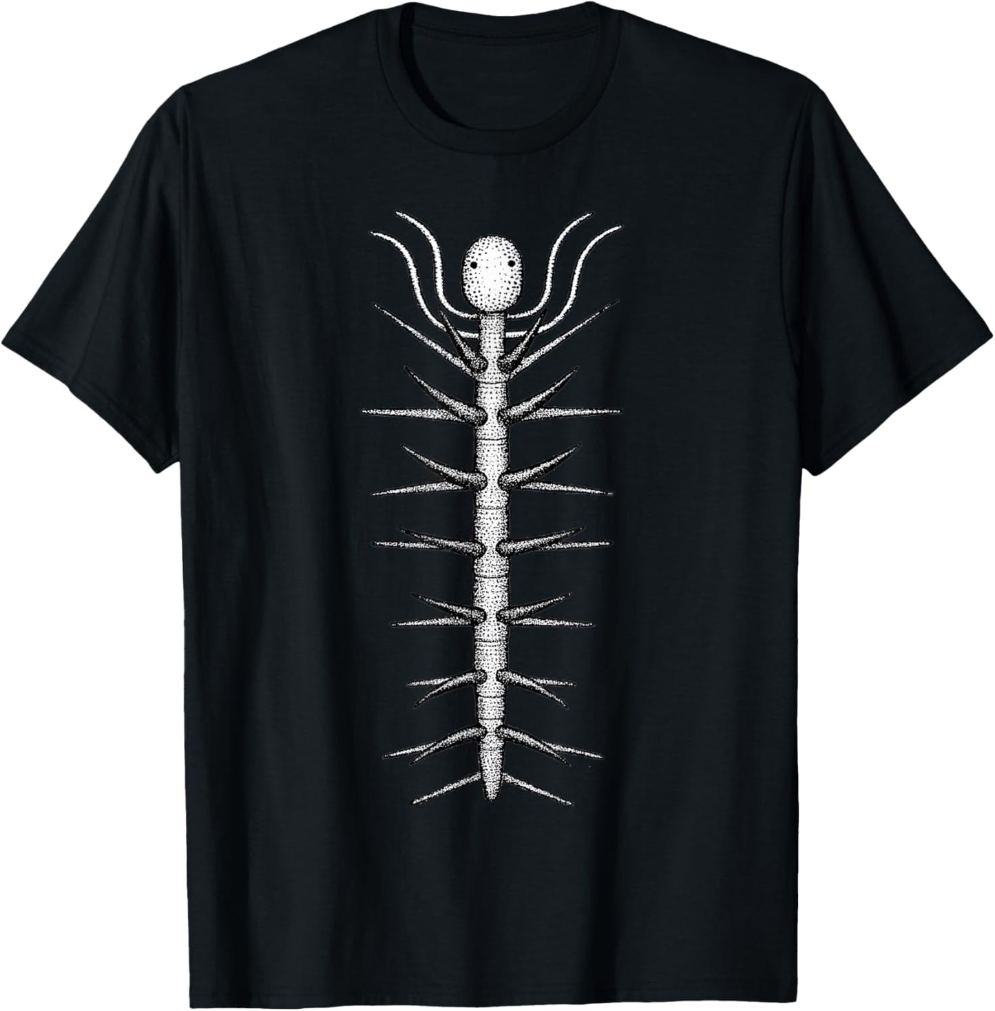 Hallucigenia Fossil Cambrian Wormlike Creature Paleontology T-Shirt - T-Shirt | Black
