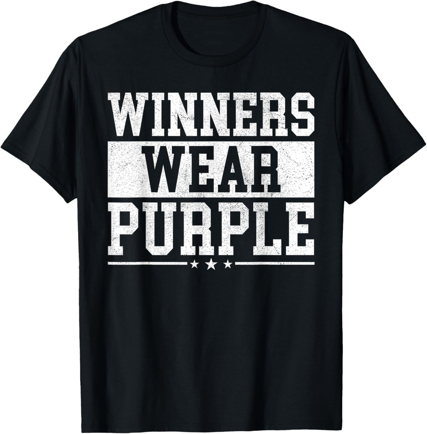 Winners Wear Purple Color War Camp Spirit Game Team Wear T-Shirt - T-Shirt | Black