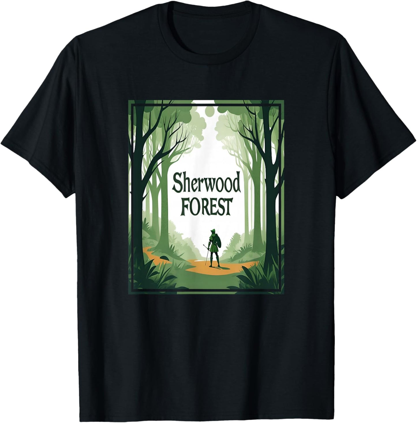 Sherwood Forest & Robin Hood T-Shirt - T-Shirt | Black