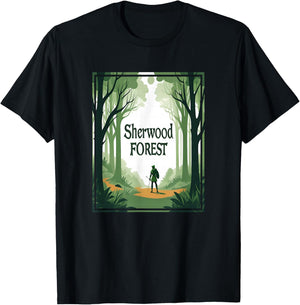 Sherwood Forest & Robin Hood T-Shirt - T-Shirt | Black