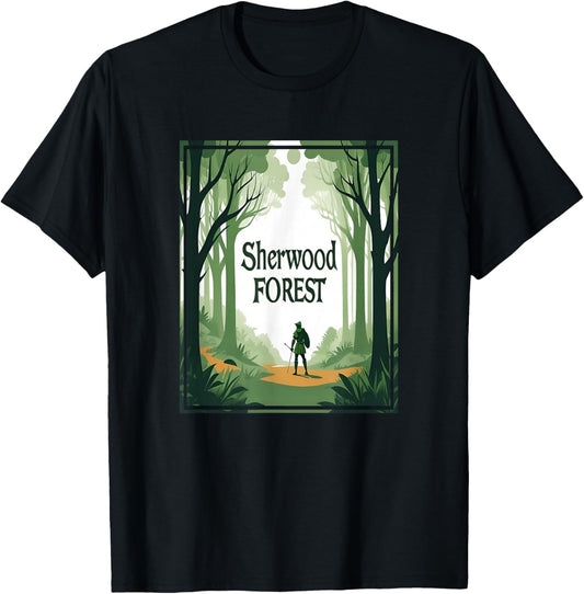 Sherwood Forest & Robin Hood T-Shirt - T-Shirt | Black