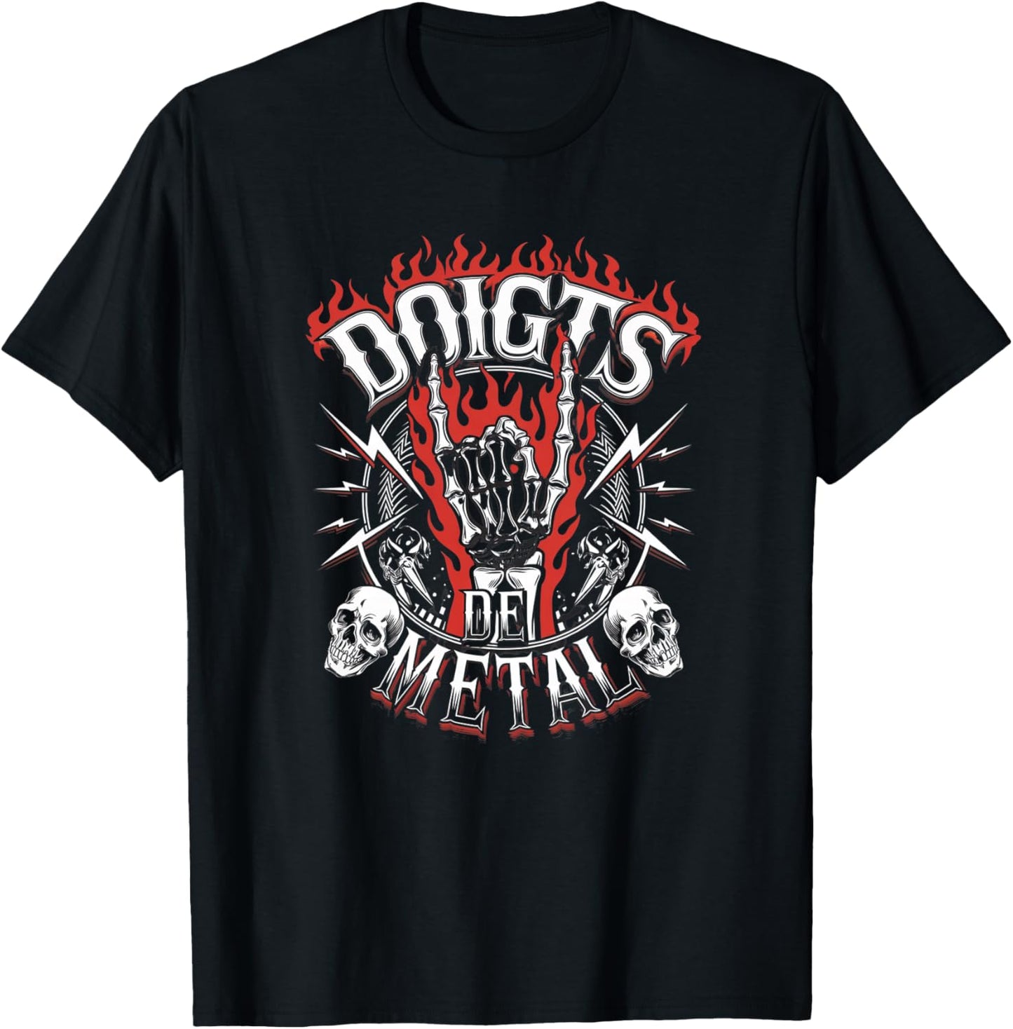 Doigts De Metal Cadeau Heavy Ultra Hardrock Vomit Humour Haut de Gamme T-Shirt - T-Shirt | Black