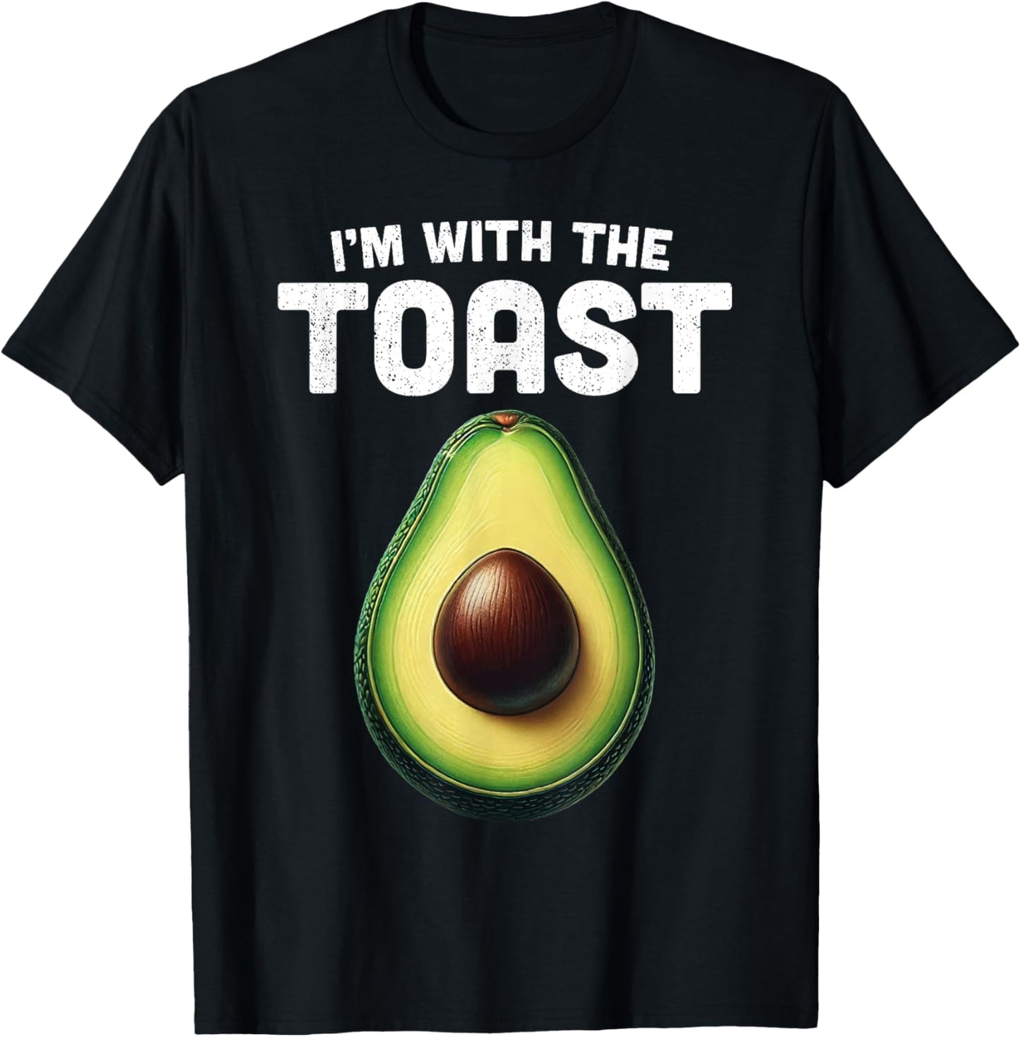 Im With Toast Shirt Avocado Matching Funny Halloween Costume T-Shirt - T-Shirt | Black