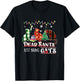 Dear Santa Just Bring Cats Funny Christmas Cat Lover Xmas T-Shirt - T-Shirt | Black